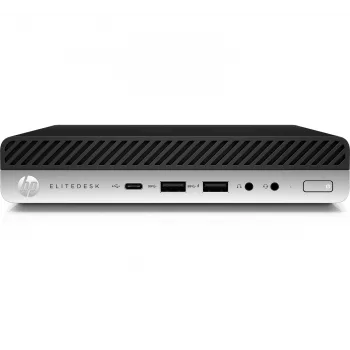 T1A HP EliteDesk 800 G4 ricondizionato Intel® Core™ i5 i5-8500T 8 GB DDR4-SDRAM 256 GB SSD Windows 11 Pro Mini-PC Nero, Argento