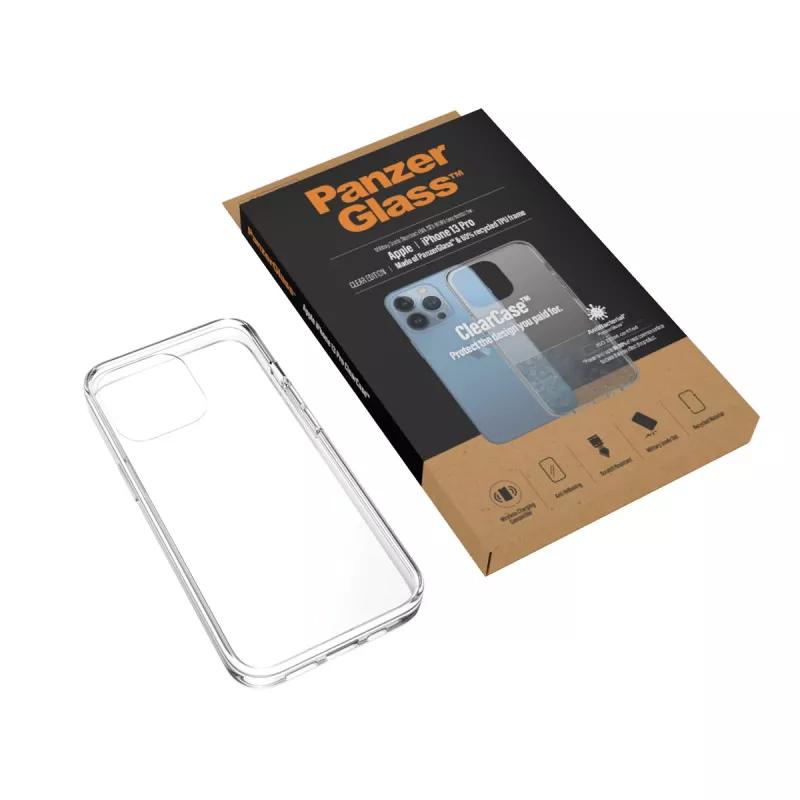 PanzerGlass ® ClearCase iPhone 13 Pro, Copertura, Apple, Apple - iPhone 13 Pro, Trasparente