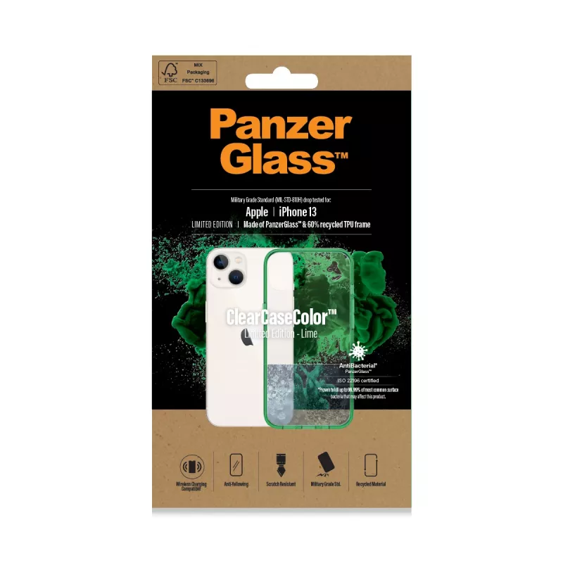 Custodia ClearCaseColor PanzerGlass Apple iPhone 13 Lime 0334