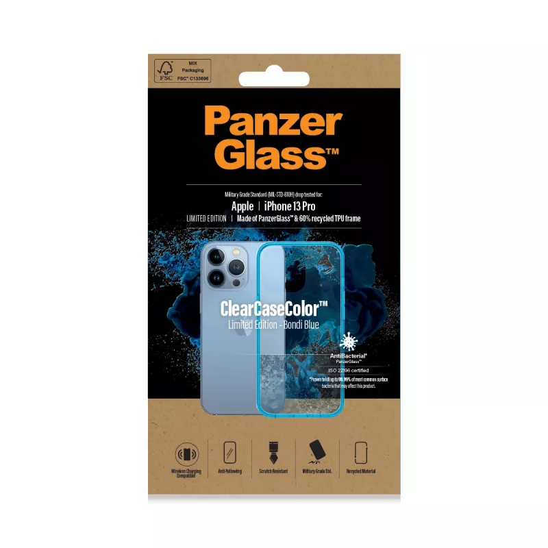 Custodia PanzerGlass ClearCaseColor iPhone 13 Pro Bondie Blue