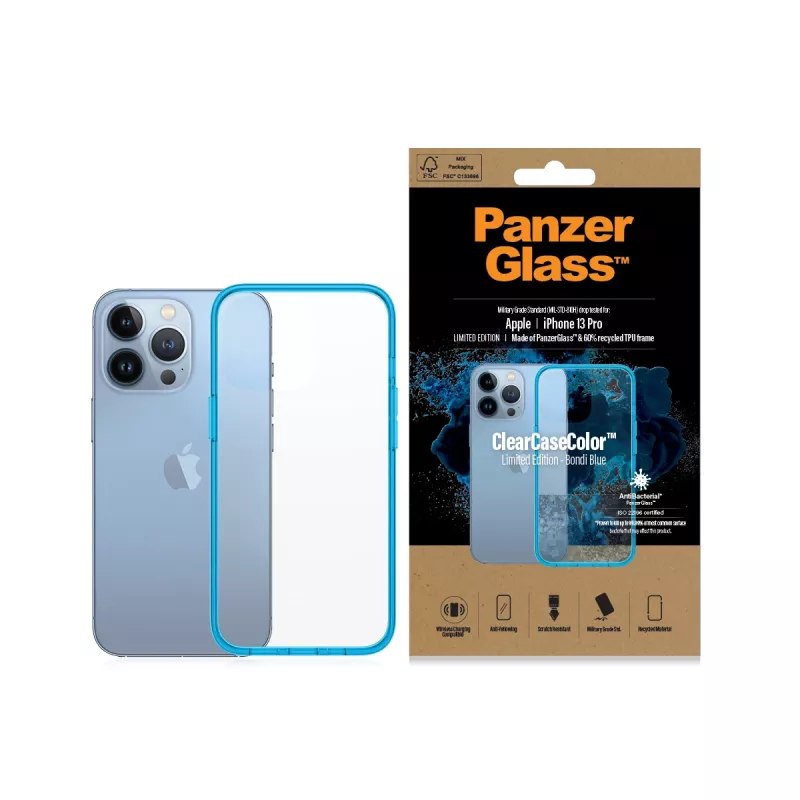 Custodia PanzerGlass ClearCaseColor iPhone 13 Pro Bondie Blue