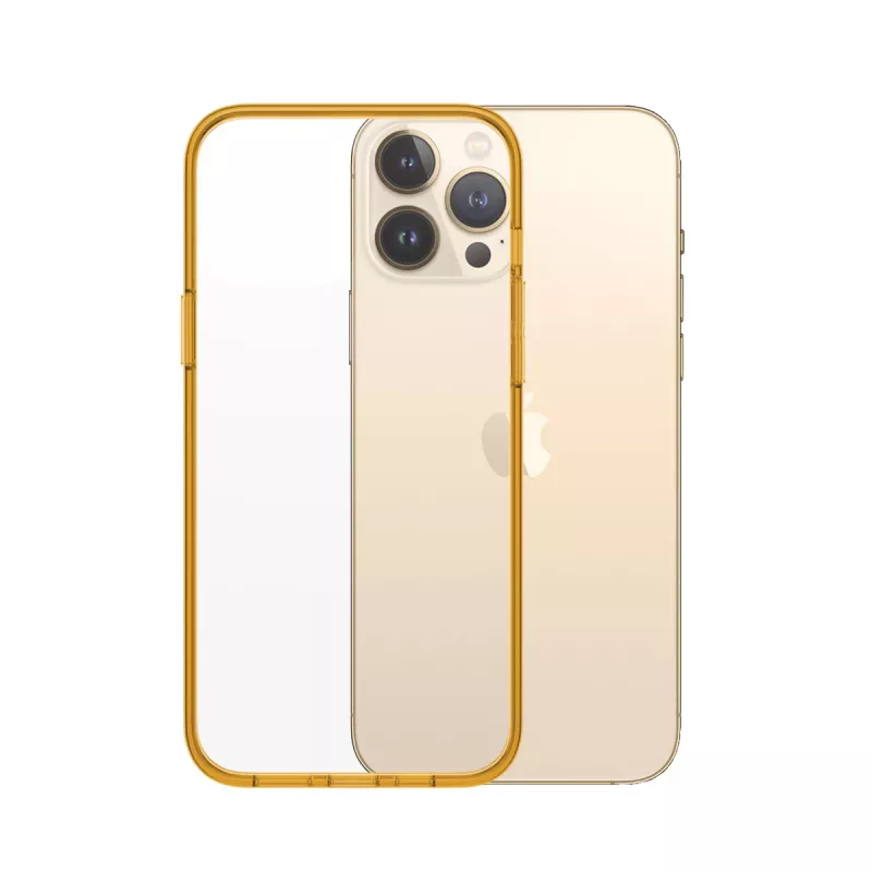 Custodia protettiva ClearCaseColor PanzerGlass per iPhone 13 Pro Max 6,7 pollici – PET e vetro temperato, arancione