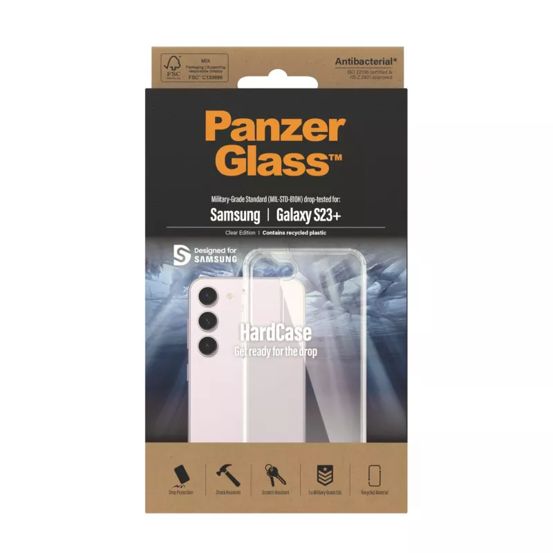 PanzerGlass ® HardCase trasparente Samsung Galaxy S23+, custodia, Samsung, Samsung - Galaxy S23+, trasparente