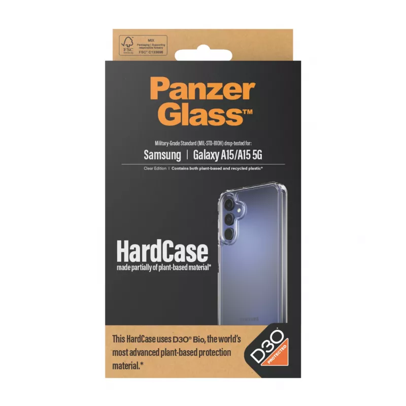 PanzerGlass® HardCase trasparente con D3O® Samsung Galaxy A15 | A15 5G