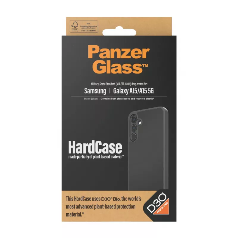 PanzerGlass® HardCase nero con D3O® Samsung Galaxy A15 | A15 5G