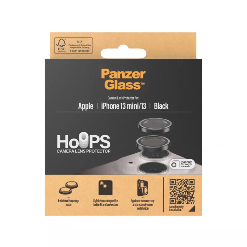 PanzerGlass Hoops protezione lenti fotocamera iPhone 13 mini 13 nero antigraffio