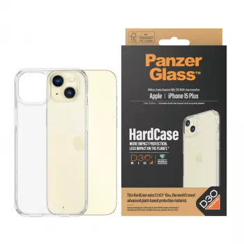 PanzerGlass ® HardCase trasparente con D3O® iPhone 15 Plus, custodia, Apple, Apple - iPhone 15 Plus, trasparente