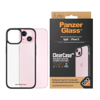 Custodia PanzerGlass ClearCase iPhone 15 D3O trasparente