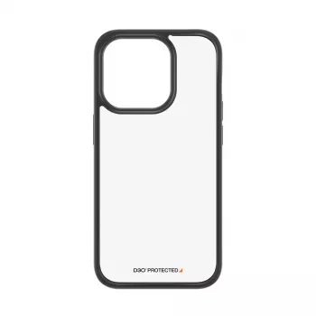 PanzerGlass ® ClearCase trasparente con cornice nera e D3O® per iPhone 15 Pro