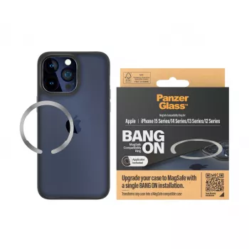 PanzerGlass Bang On Anello di compatibilità MagSafe per iPhone 12/13/14/15, trasparente