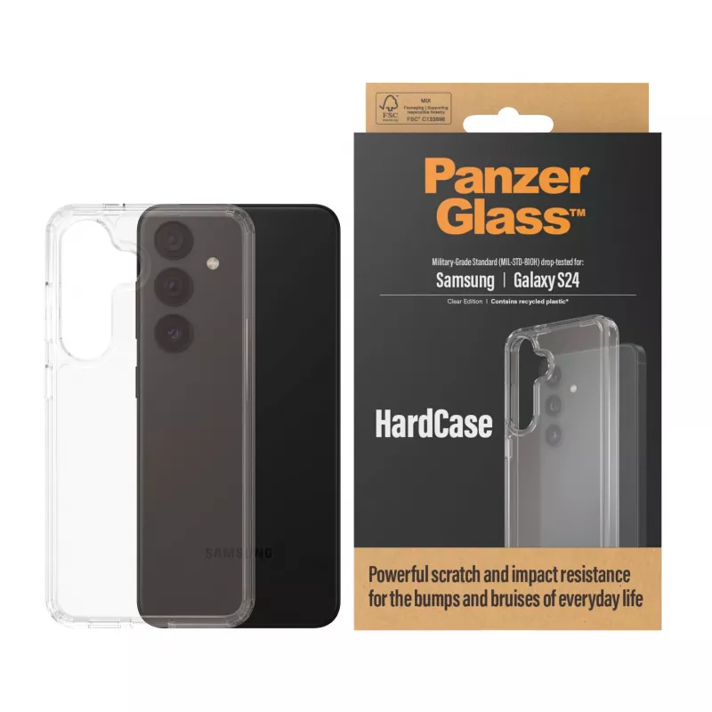 PanzerGlass ® HardCase trasparente Samsung Galaxy S24, custodia, Samsung, Samsung - Galaxy S24, trasparente
