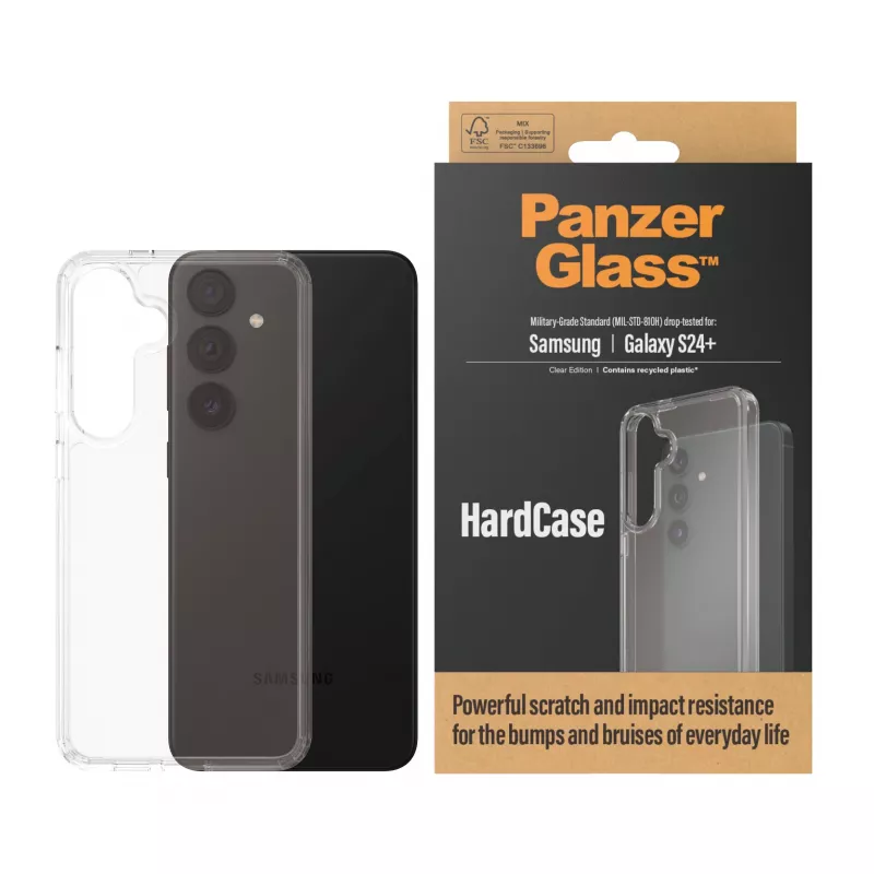 PanzerGlass ® HardCase trasparente Samsung Galaxy S24+, custodia, Samsung, Samsung - Galaxy S24 Plus, trasparente