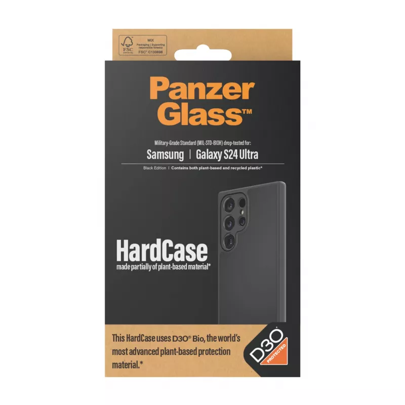 PanzerGlass ® HardCase nero con D3O® Samsung Galaxy S24 Ultra