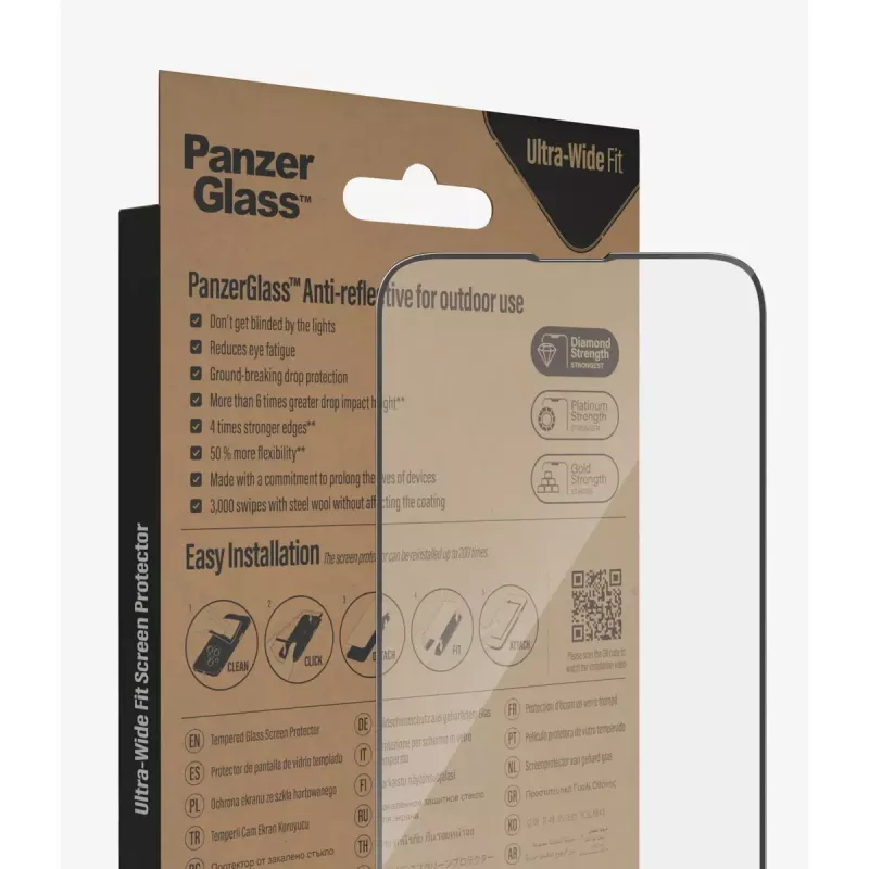 PanzerGlass ® protezione display antiriflesso iPhone 14 Plus | 13 Pro Max | Ultra-Wide Fit con EasyAligner