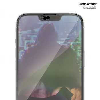 Pellicola protettiva display trasparente PanzerGlass CamSlider per Apple iPhone 14 Plus / 13 Pro Max, 6,68 pollici, vetro temperato, PET, antibatterica