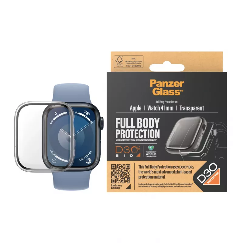 Pellicola protettiva per display Full Body PanzerGlass Apple Watch Series 9 41mm trasparente