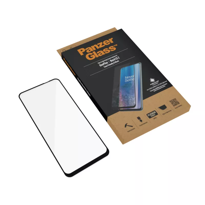 Protezione display PanzerGlass OnePlus Nord 2 CE antigraffio antiurto antibatterica