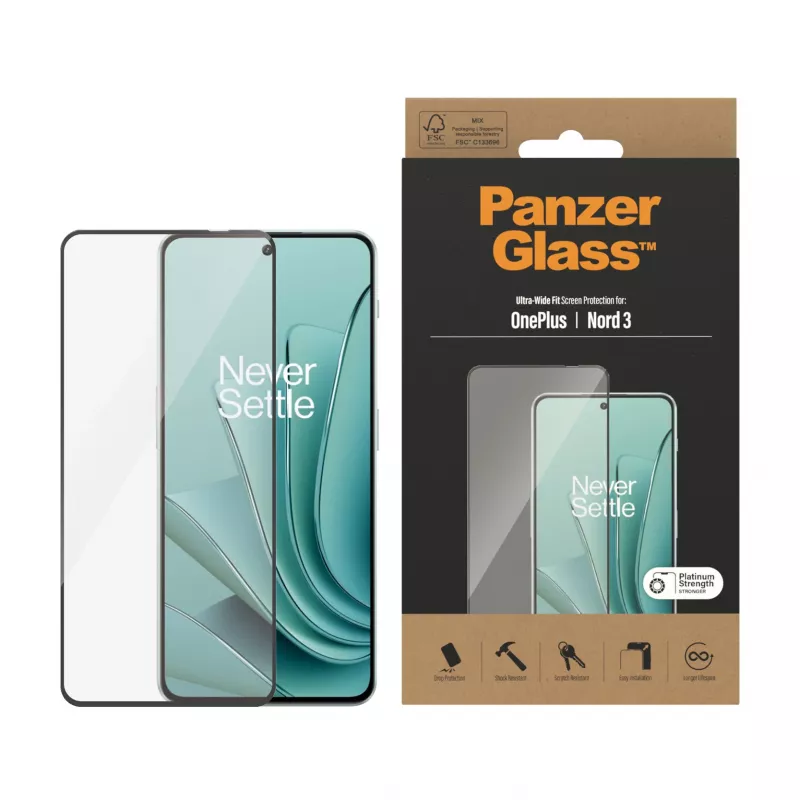 Pellicola protettiva per display PanzerGlass® OnePlus Nord 3 5G | Ultra-Wide Fit