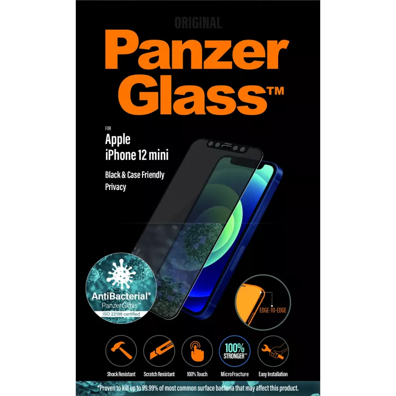 Pellicola protettiva per display privacy PanzerGlass ® iPhone 12 Mini | Edge-to-Edge