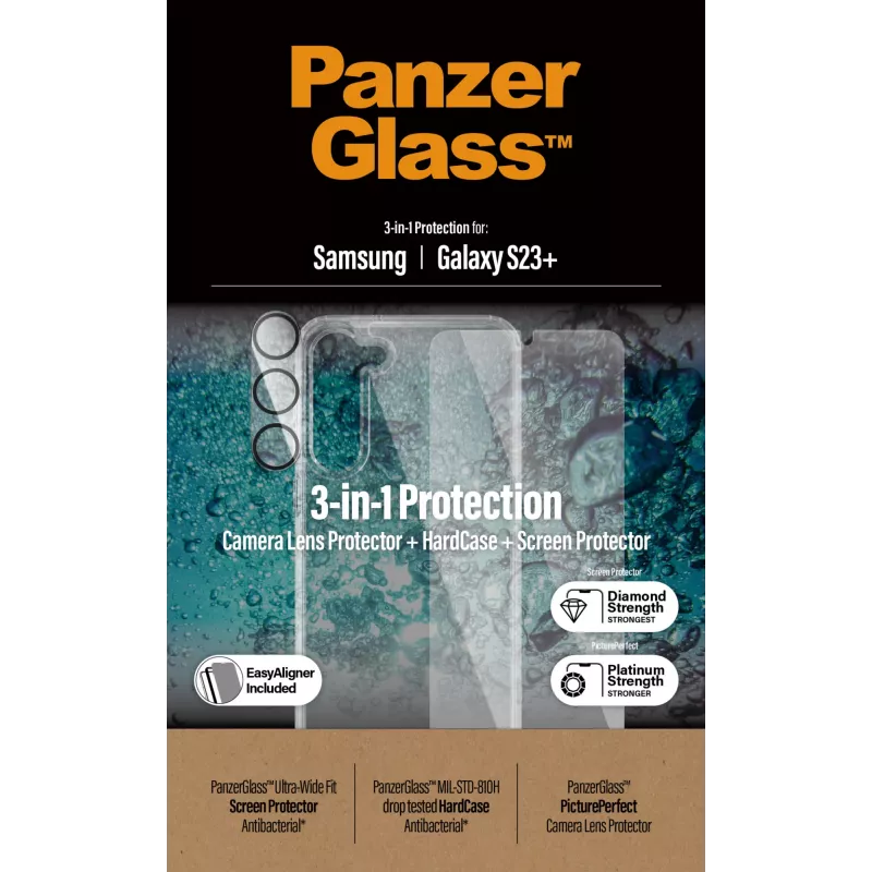 Custodia booklet PanzerGlass per iPhone 14 Pro 6,1″ — custodia folio protettiva, nero/bianco