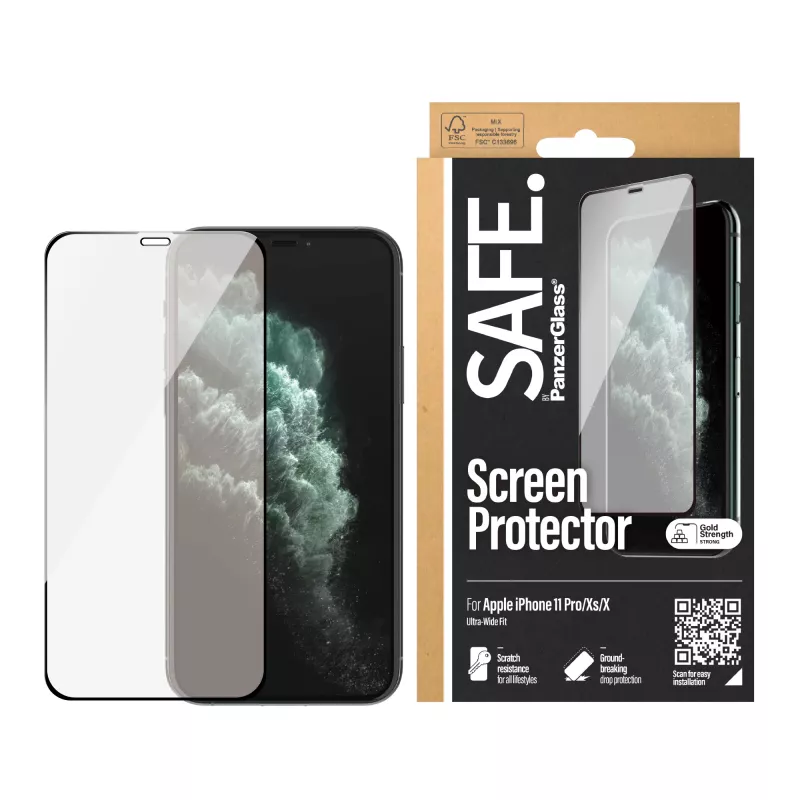 Protezione display SAFE. by PanzerGlass ® iPhone X | Xs | 11 Pro | Edge-to-Edge