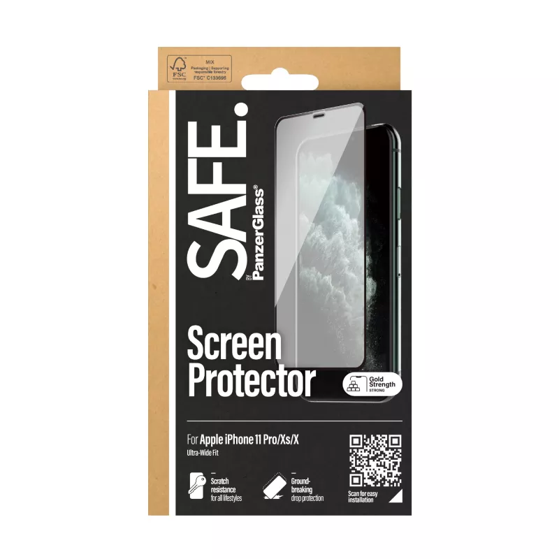 Protezione display SAFE. by PanzerGlass ® iPhone X | Xs | 11 Pro | Edge-to-Edge