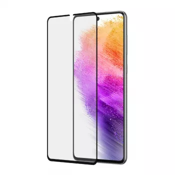 Protezione display PanzerGlass SAFE per Samsung Galaxy A73 5G — vetro temperato, antigraffio e antiurto, applicazione a secco, trasparente