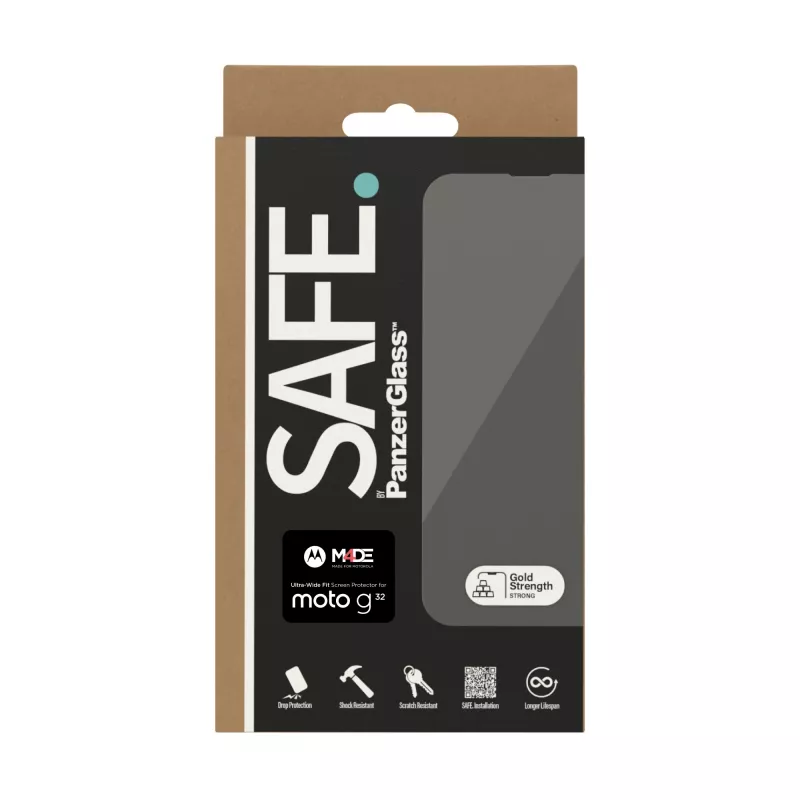 Pellicola protettiva per display SAFE. by PanzerGlass ® Motorola moto g32 | Ultra-Wide Fit
