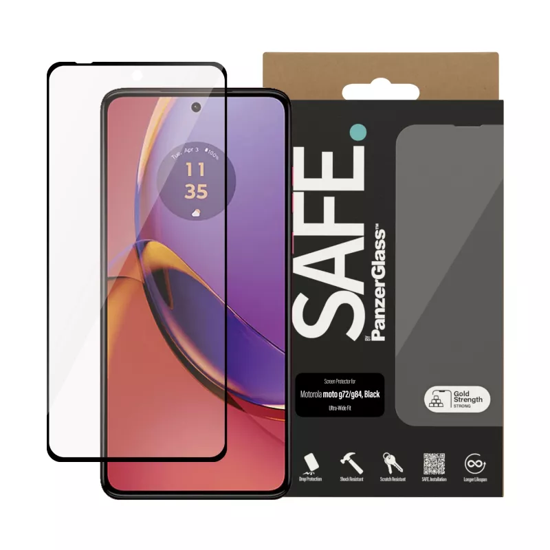Protezione display SAFE. by PanzerGlass ® Motorola MOTO G84 5G | G72 | Ultra-Wide Fit