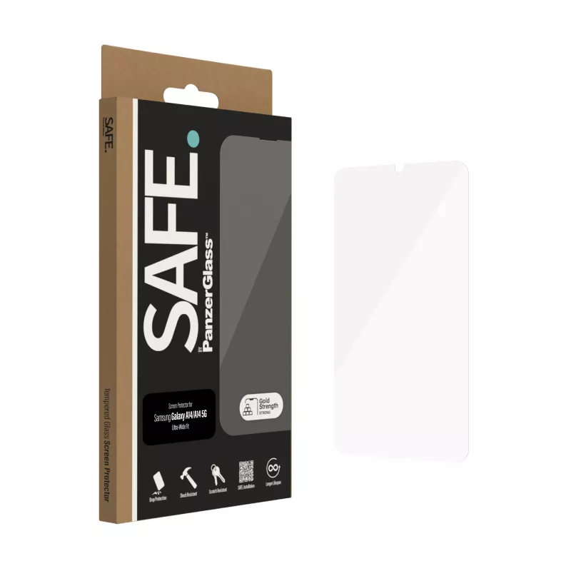 Pellicola protettiva per display SAFE. by PanzerGlass ® Samsung Galaxy A14 | A14 5G | Ultra-Wide Fit