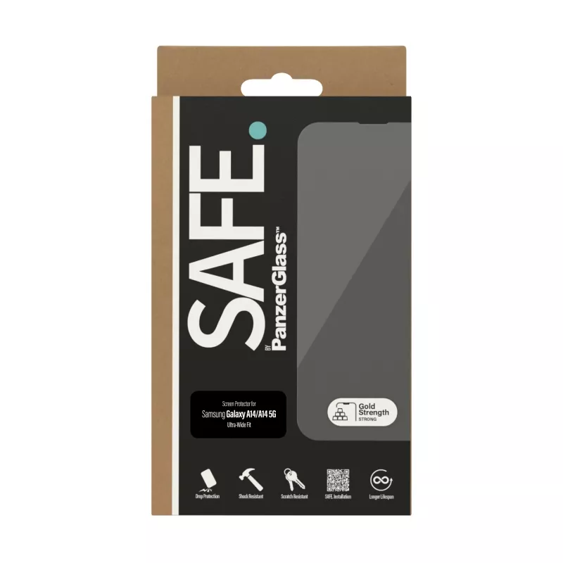 Pellicola protettiva per display SAFE. by PanzerGlass ® Samsung Galaxy A14 | A14 5G | Ultra-Wide Fit