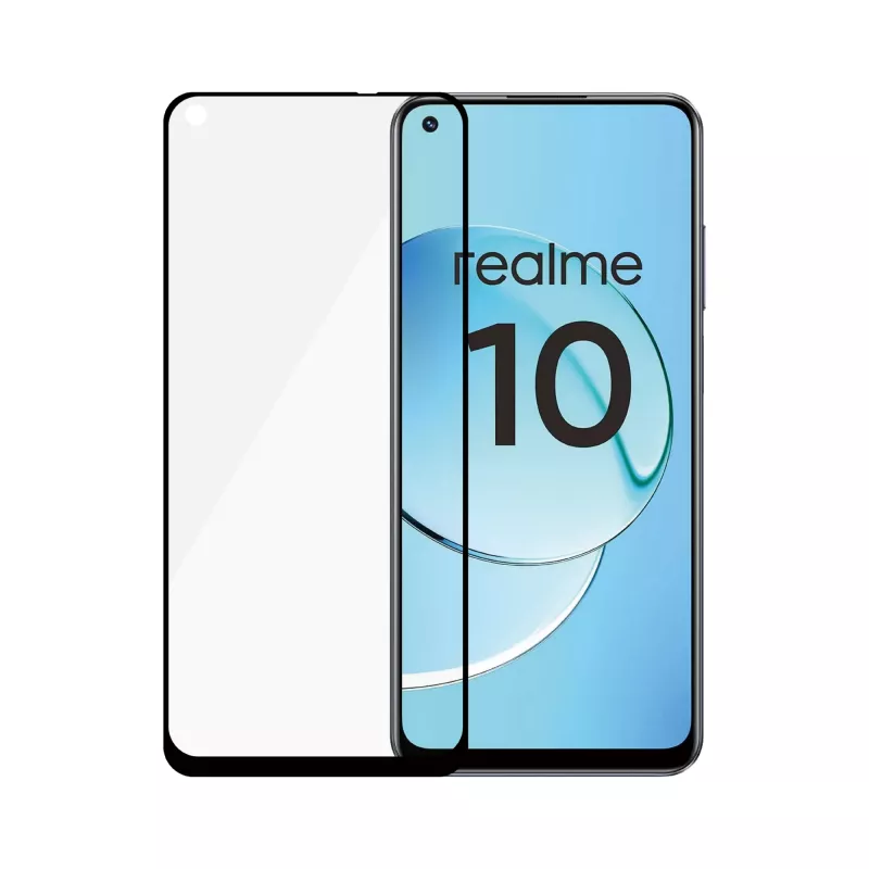 Vetro temperato PanzerGlass SAFE per Realme 10 — Ultra-Wide Fit, nero
