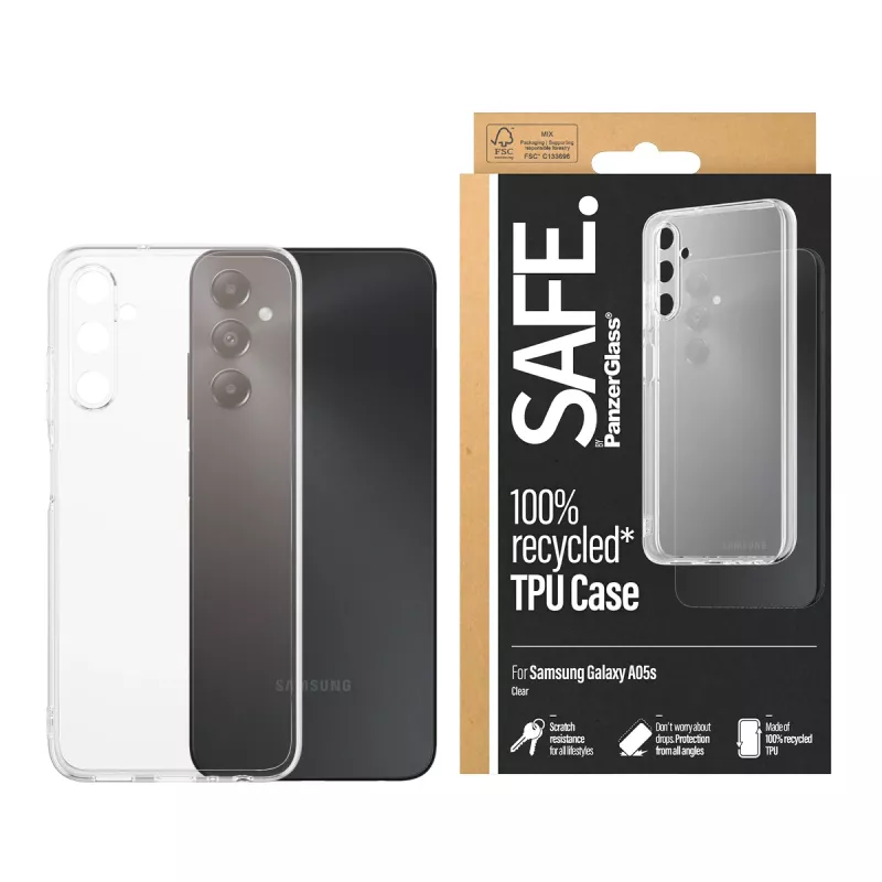 PanzerGlass SAFE. by ® custodia TPU trasparente Samsung Galaxy A05s