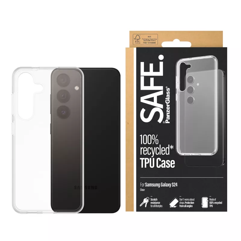 PanzerGlass SAFE. by ® custodia TPU Samsung Galaxy S24 | trasparente