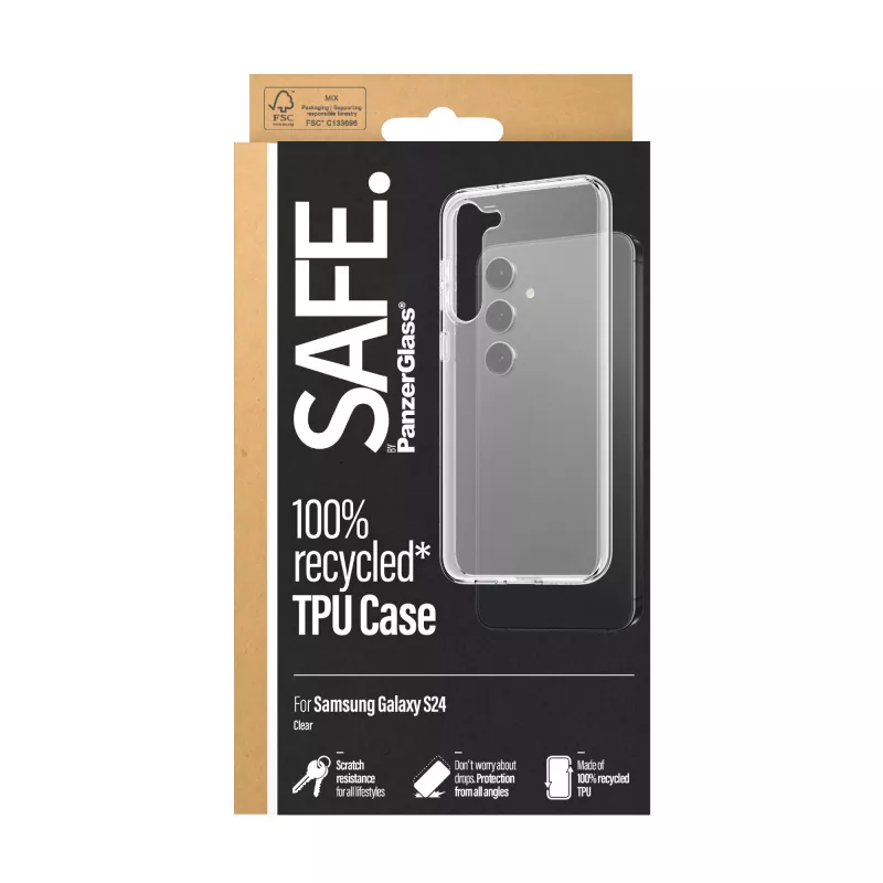 PanzerGlass SAFE. by ® custodia TPU Samsung Galaxy S24 | trasparente