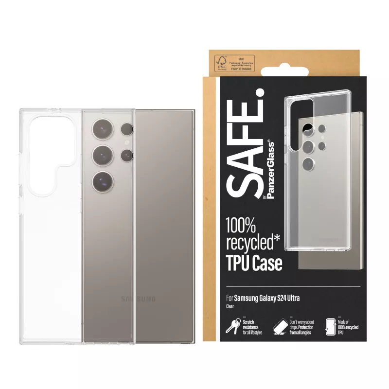 PanzerGlass SAFE. by ® custodia TPU Samsung Galaxy S24 Ultra | trasparente
