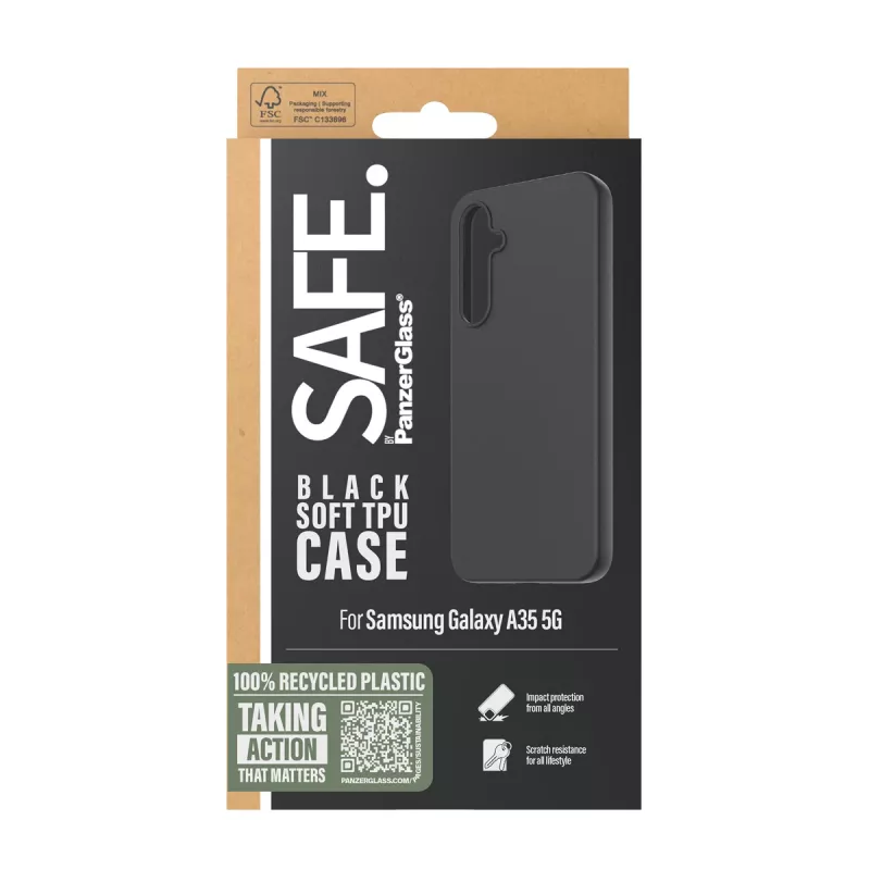 PanzerGlass SAFE. by ® custodia TPU Samsung Galaxy A35 5G | nero