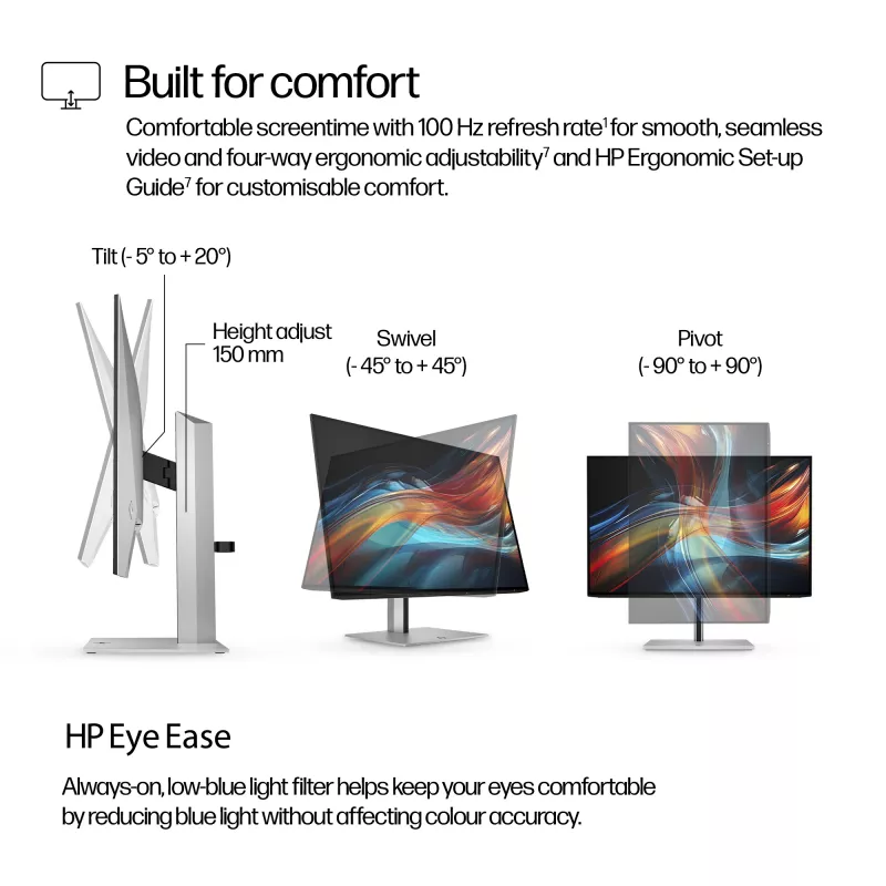 Monitor HP Series 7 Pro 61 cm (24 pollici) WUXGA USB-C – 724pu senza PVC