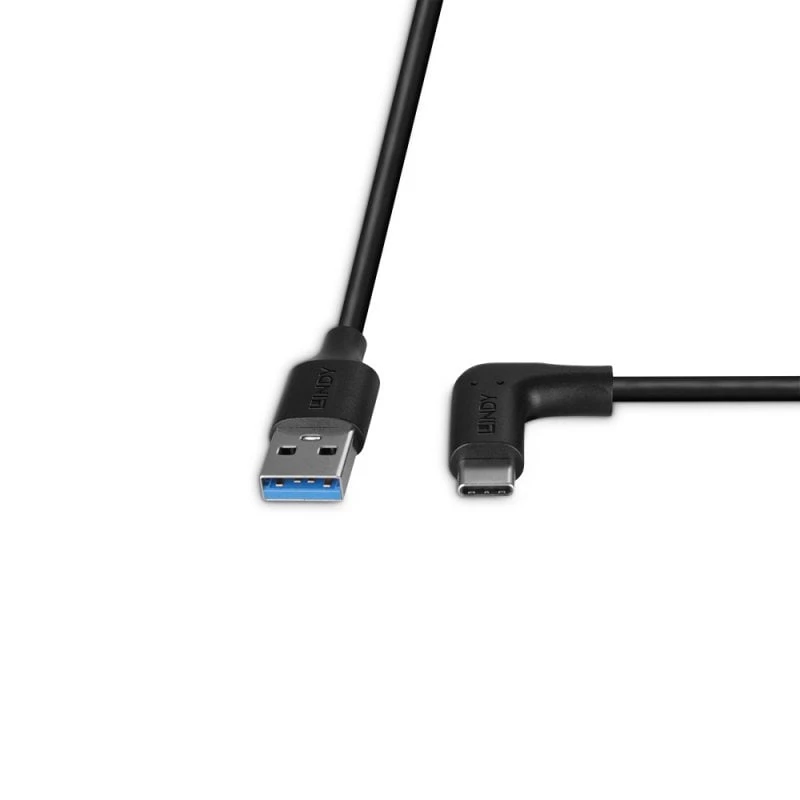 Cavo Lindy 1,5 m USB 3.2 Type-A a C, angolare 90°, 10 Gbit/s