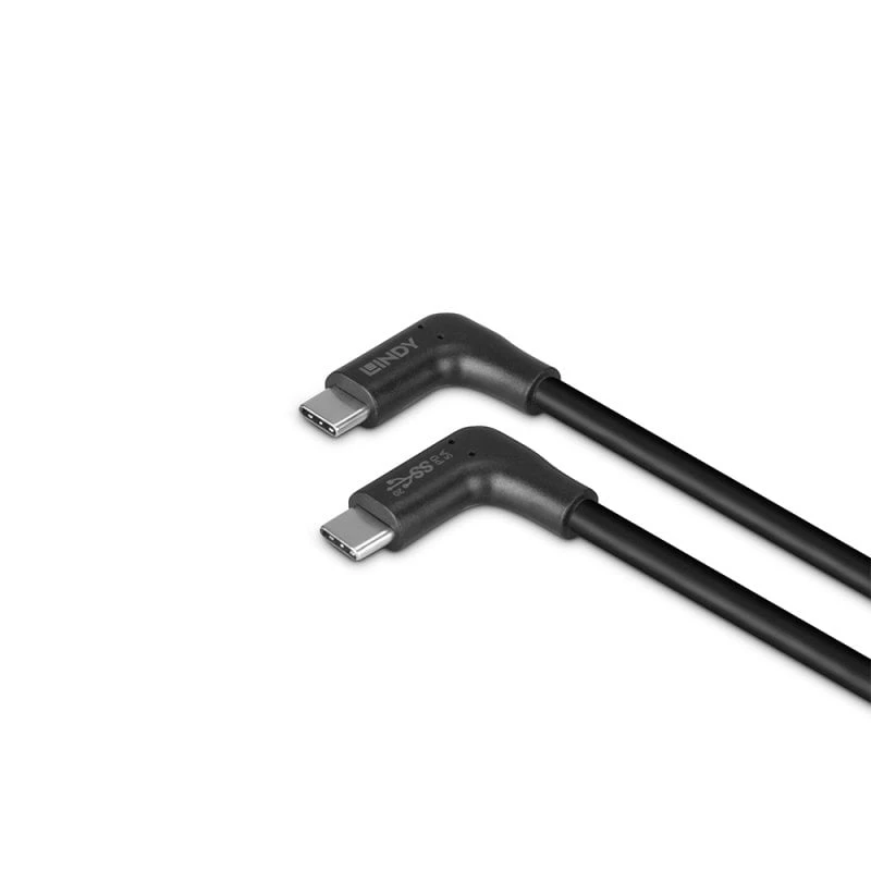 Cavo Lindy 1 m USB 3.2 USB-C angolare a USB-C angolare, 10 Gbps