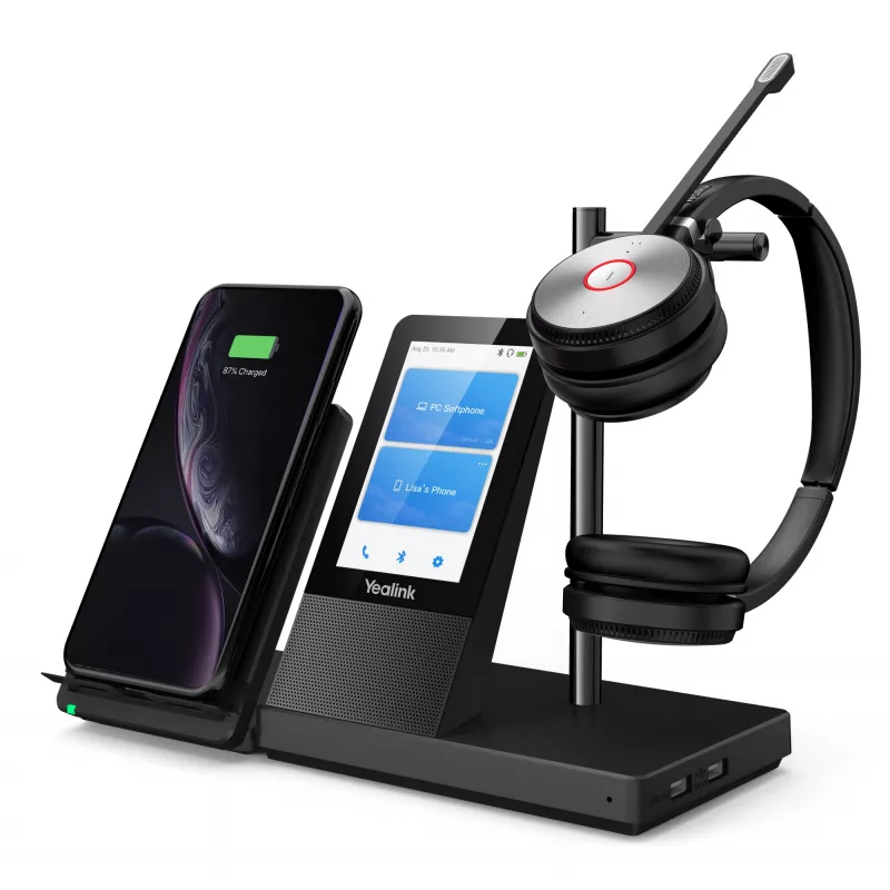 Cuffie wireless DECT Yealink WH66 — Dual Teams, Bluetooth, supraurali, head-band, 20–20000 Hz, 127 g, nero