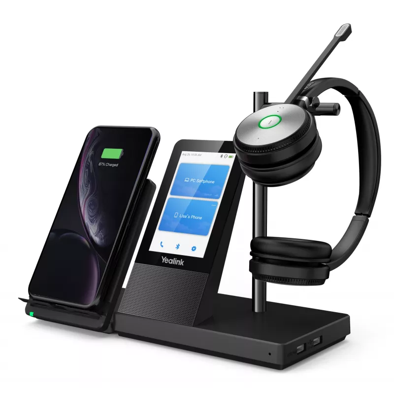 Cuffie wireless DECT Yealink WH66 — Dual Teams, Bluetooth, supraurali, head-band, 20–20000 Hz, 127 g, nero
