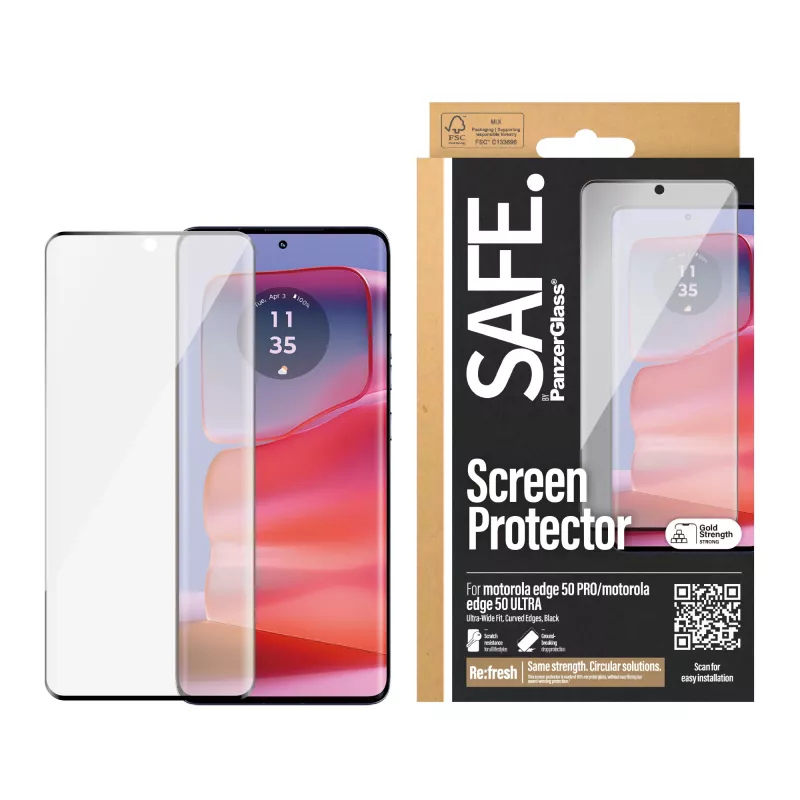PanzerGlass SAFE. by ® pellicola protettiva per display Motorola edge 50 Pro | Ultra | Ultra-Wide Fit