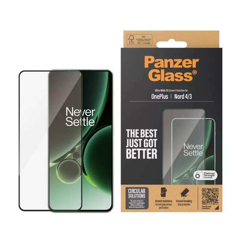 PanzerGlass® pellicola protettiva per display OnePlus Nord 4 | 3 | Ultra-Wide Fit