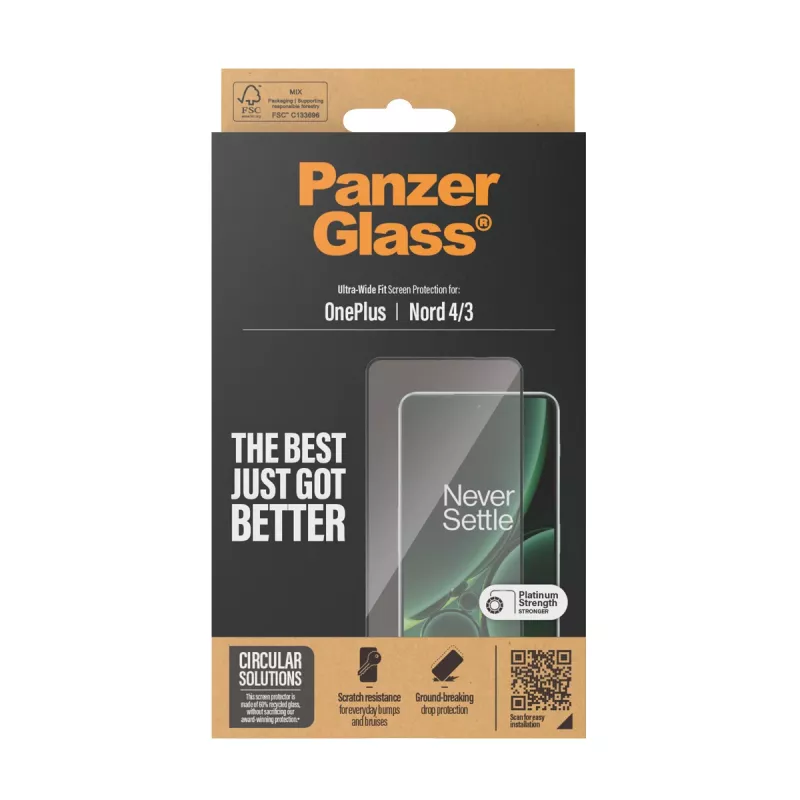PanzerGlass® pellicola protettiva per display OnePlus Nord 4 | 3 | Ultra-Wide Fit