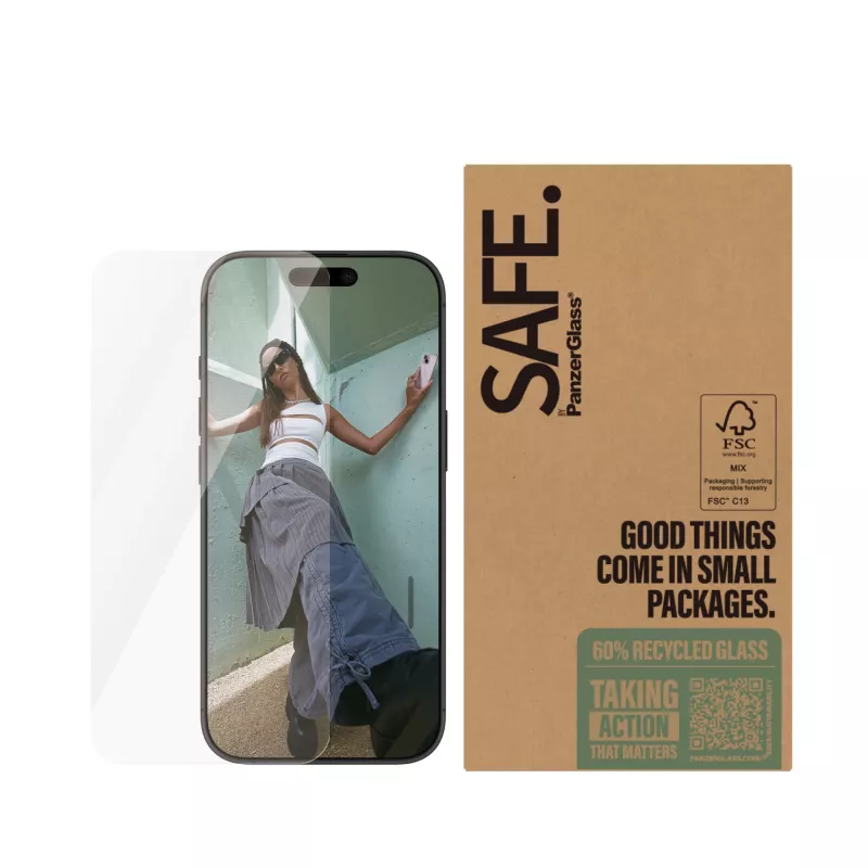 PanzerGlass SAFE. by ® protezione display iPhone 16 Pro | Ultra-Wide Fit | BULK