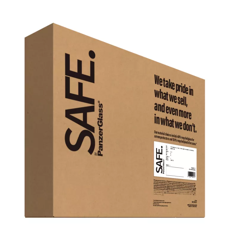 Bundle pellicola protettiva trasparente PanzerGlass SAFE. by ® per iPhone 16 — vetro temperato + PET + silicone, trasparente, 50 pezzi