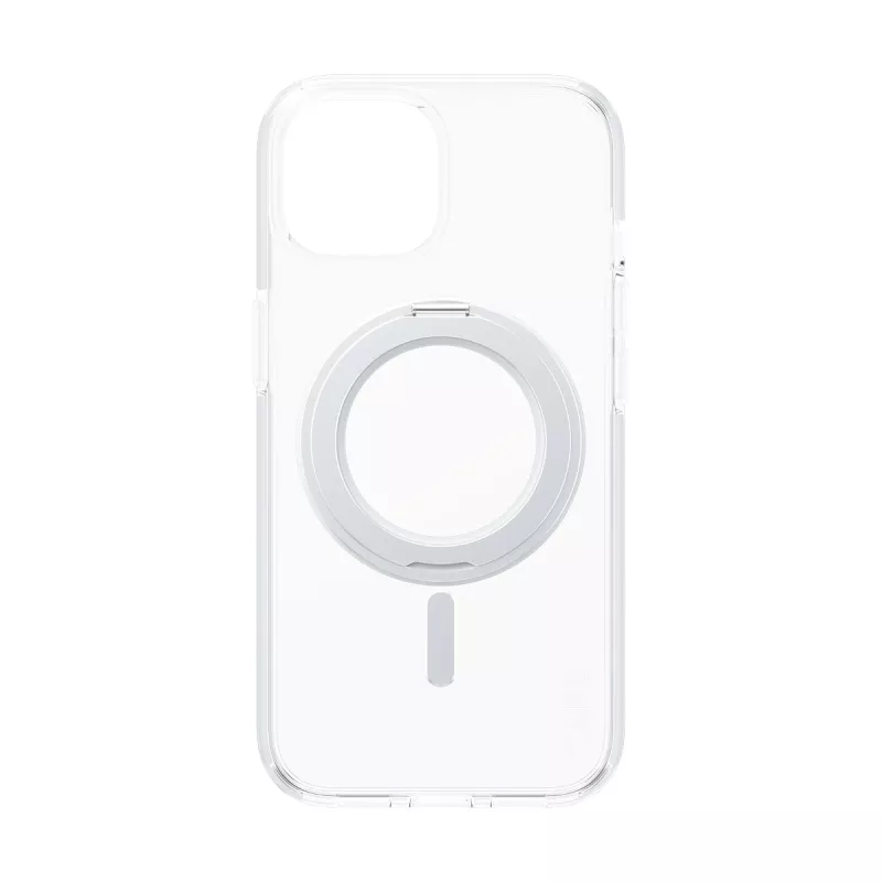 PanzerGlass CARE™ by ® custodia trasparente con kickstand argento e MagSafe iPhone 15