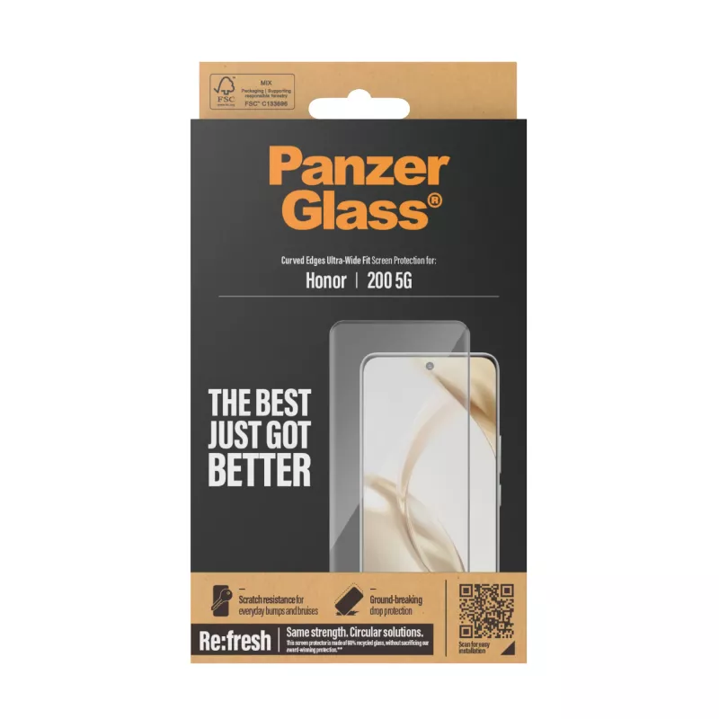 PanzerGlass pellicola protettiva display Honor 200 5G Ultra-Wide Fit antigraffio antiurto