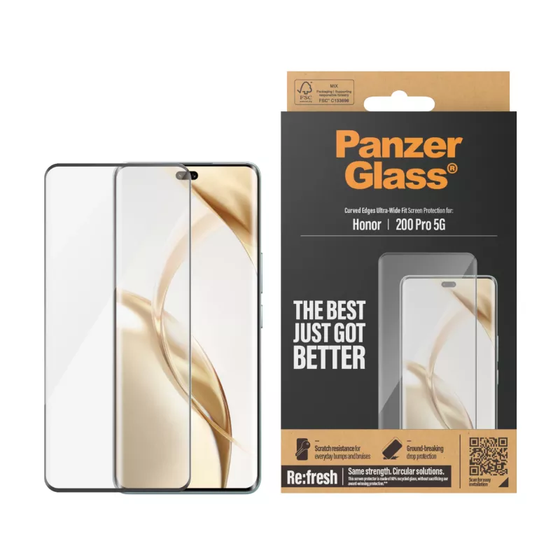 PanzerGlass ® protezione display Honor 200 Pro 5G | Ultra-Wide Fit